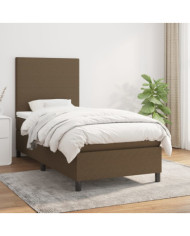 Sommier à lattes de lit avec matelas Marron foncé 80x200 cm | Mobilier & Déco