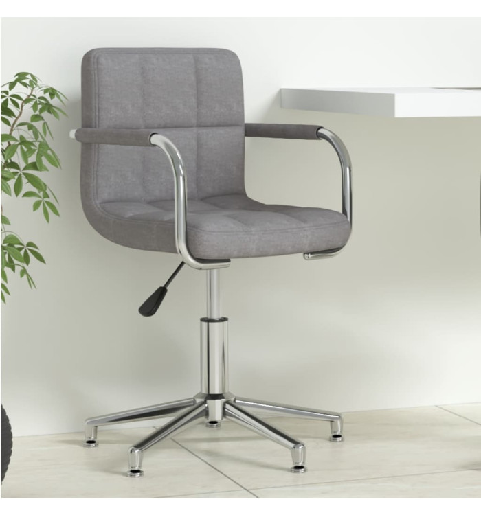 Chaise pivotante de bureau Gris clair Tissu | Mobilier & Déco
