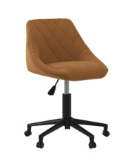 Chaise pivotante de salle à manger Marron Velours | Mobilier & Déco