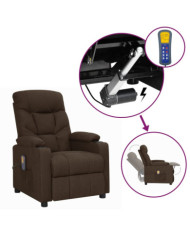 Fauteuil de massage Marron foncé Tissu | Mobilier & Déco