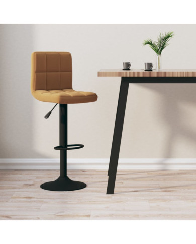Tabouret de bar Marron Velours | Mobilier & Déco