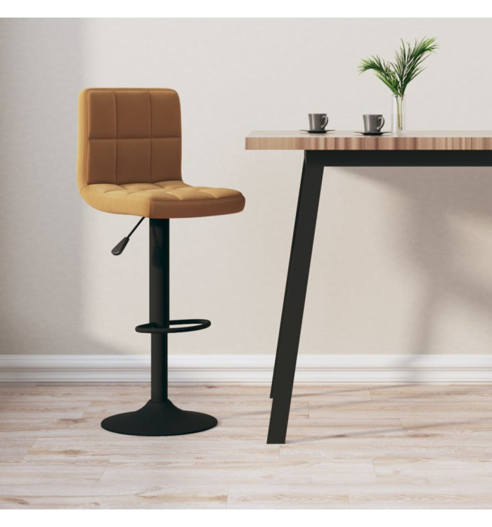 Tabouret de bar Marron Velours | Mobilier & Déco