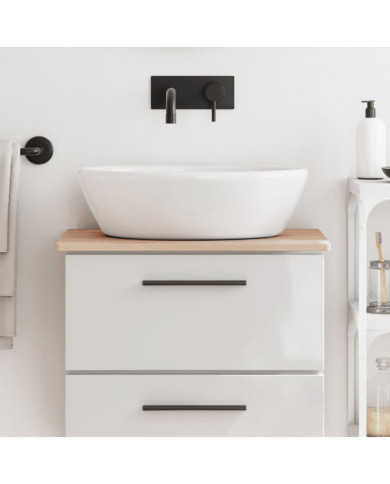 Comptoir de salle de bain 60x40x1,5 cm bois massif de hêtre | Mobilier & Déco