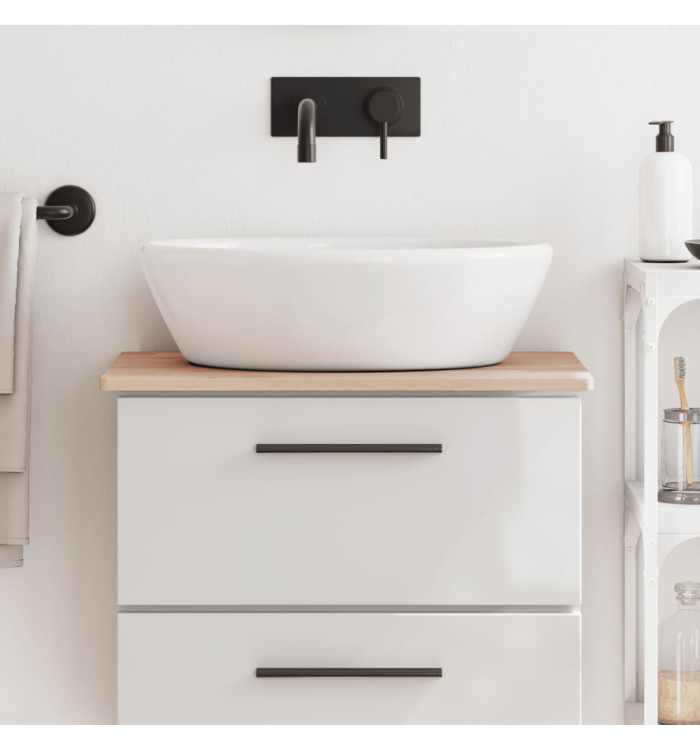 Comptoir de salle de bain 60x40x1,5 cm bois massif de hêtre | Mobilier & Déco