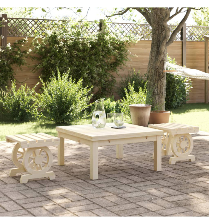 Repose-pieds de jardin lot de 2 bois de sapin massif | Mobilier & Déco