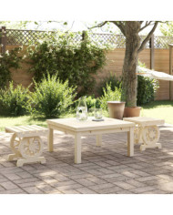 Repose-pieds de jardin lot de 2 bois de sapin massif | Mobilier & Déco