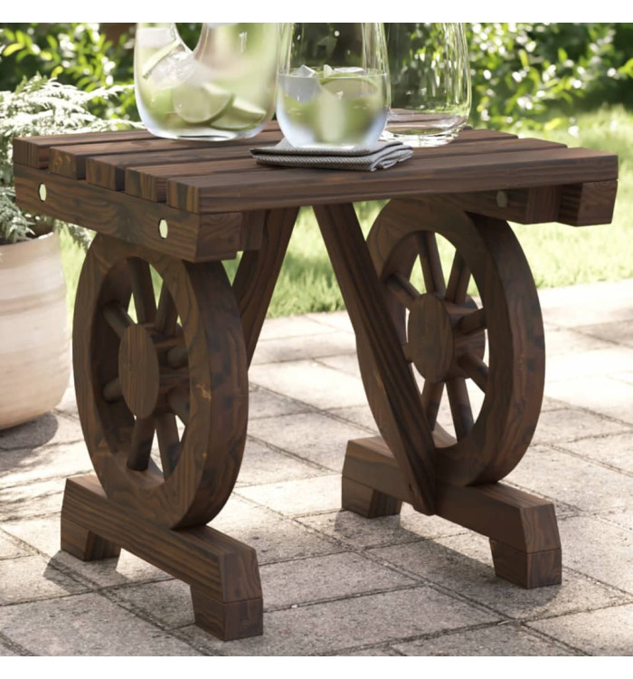 Repose-pied de jardin 40x36,5x38,5 cm bois massif sapin | Mobilier & Déco
