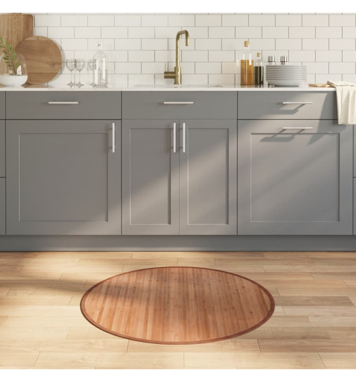 Tapis rond naturel 80 cm bambou | Mobilier & Déco