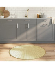 Tapis rond naturel clair 100 cm bambou | Mobilier & Déco
