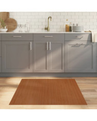Tapis rectangulaire marron 100x100 cm bambou | Mobilier & Déco