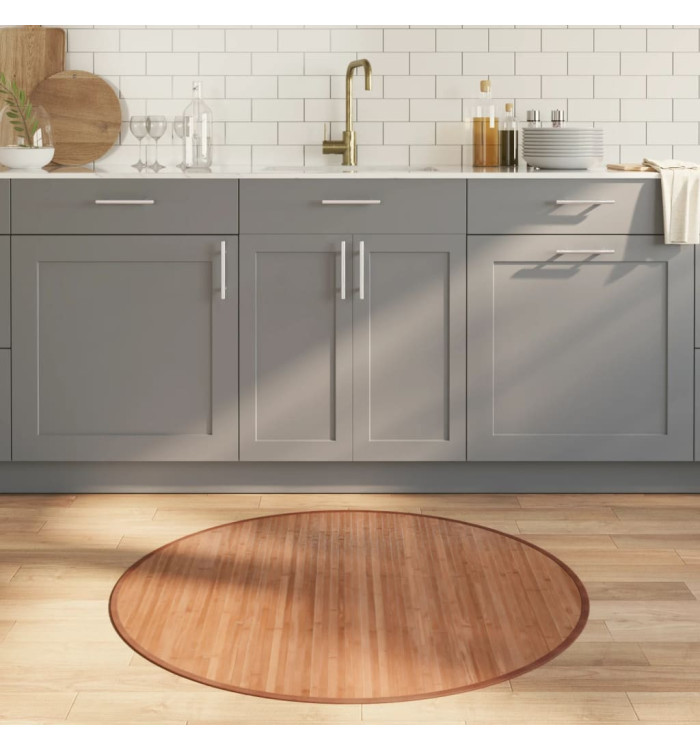Tapis rond naturel 100 cm bambou | Mobilier & Déco