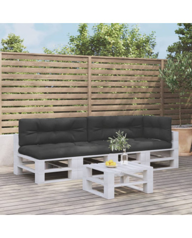 Coussins de palette lot de 5 noir tissu | Mobilier & Déco