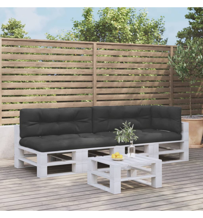 Coussins de palette lot de 5 noir tissu | Mobilier & Déco