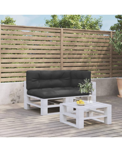 Coussins de palette lot de 3 noir tissu | Mobilier & Déco