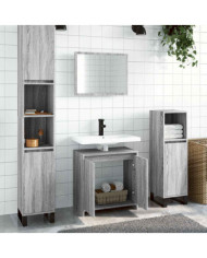 Ensemble de meubles de salle de bain 2 pcs Sonoma gris | Mobilier & Déco