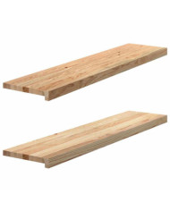 Appuis de fenêtre 2 pcs non traité 110x25x2cm bois chêne massif | Mobilier & Déco