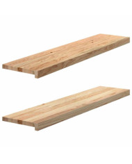 Appuis de fenêtre 2 pcs non traité 110x30x2cm bois chêne massif | Mobilier & Déco