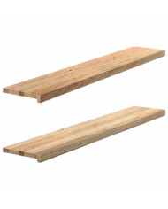 Appuis de fenêtre 2 pcs non traité 140x25x2cm bois chêne massif | Mobilier & Déco