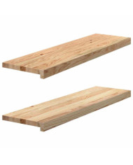 Appuis de fenêtre 2 pcs non traité 90x30x2 cm bois chêne massif | Mobilier & Déco