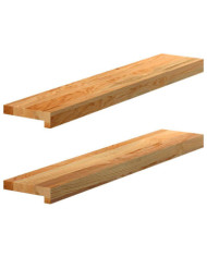 Appuis de fenêtre 2 pcs marron clair bois de chêne massif | Mobilier & Déco
