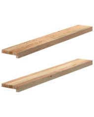 Appuis de fenêtre 2 pcs non traité 110x15x2cm bois chêne massif | Mobilier & Déco