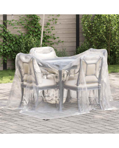Bâche transparente avec œillets 2x2 m polyéthylène | Mobilier & Déco