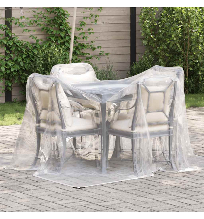 Bâche transparente avec œillets 2x2 m polyéthylène | Mobilier & Déco
