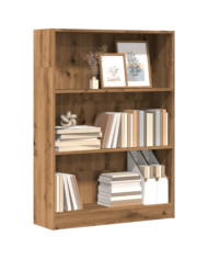 Bibliothèque chêne artisanal 80x24x109 cm bois d'ingénierie | Mobilier & Déco