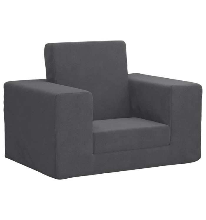 Canapé-lit pour enfants Anthracite Peluche douce | Mobilier & Déco