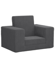Canapé-lit pour enfants Anthracite Peluche douce | Mobilier & Déco