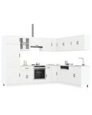 Ensemble d'armoires de cuisine 14 pcs Lucca bois d'ingénierie | Mobilier & Déco