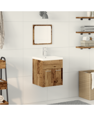 Ensemble de meubles de salle de bain 3 pièces en vieux bois | Mobilier & Déco
