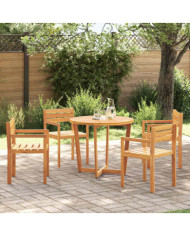 Chaises de jardin 4 pièces 50x53x80 cm Bois massif Acacia | Mobilier & Déco