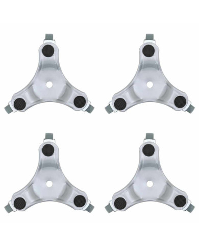 Roulettes pour meubles 4 pièces 16 x 14,5 x 5,5 cm Acier 180 kg | Mobilier & Déco