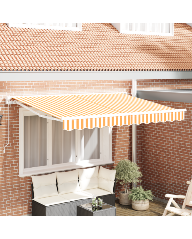 Tissu de remplacement pour auvent pour cadre 2.5x2 m Jaune et blanc | Mobilier & Déco
