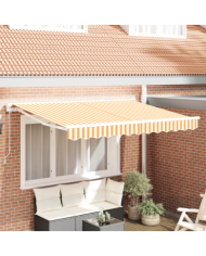 Tissu de remplacement pour auvent pour cadre 2.5x2 m Jaune et blanc | Mobilier & Déco