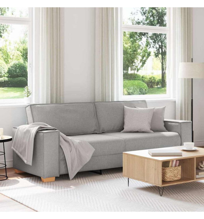 Canapé 3 places Gris nuage 180 cm Tissu | Mobilier & Déco