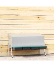 Nichoir à poules4 compartiments avec pieds en acier galvanisé | Mobilier & Déco