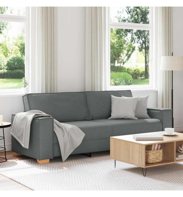 Canapé 3 places Gris foncé 180 cm Tissu | Mobilier & Déco