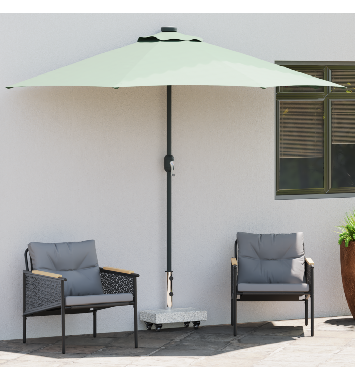Base de parasol sur roues pour poteaux de Ø38/48mm Gris Granit 25 kg Rectangulaire | Mobilier & Déco