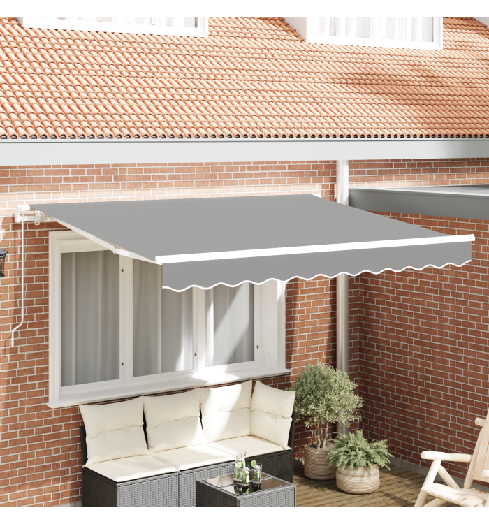 Cadre de Store Rétractable à Opération Manuelle 2,5x2 cm Métal | Mobilier & Déco
