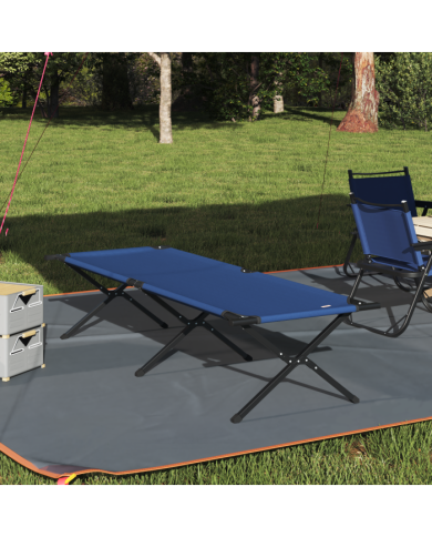 Lit de soleil pliant avec sac de transport en tissu Oxford 600D bleu | Mobilier & Déco