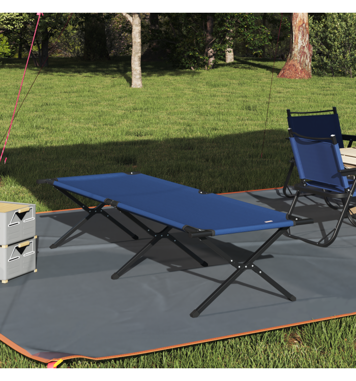 Lit de soleil pliant avec sac de transport en tissu Oxford 600D bleu | Mobilier & Déco