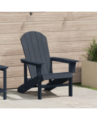 Chaise Adirondack bleu marine 74x82x91 cm HDPE | Mobilier & Déco