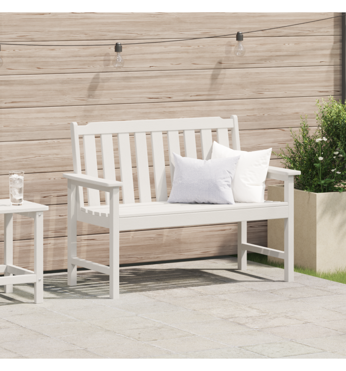 Banc de jardin Blanc 120 cm HDPE | Mobilier & Déco