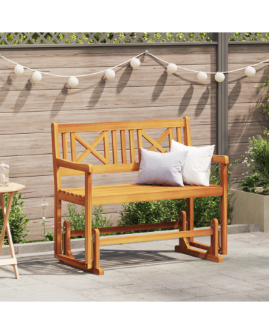 Banc basculant de jardin 2 places 110x59x97 cm Bois massif Acacia | Mobilier & Déco