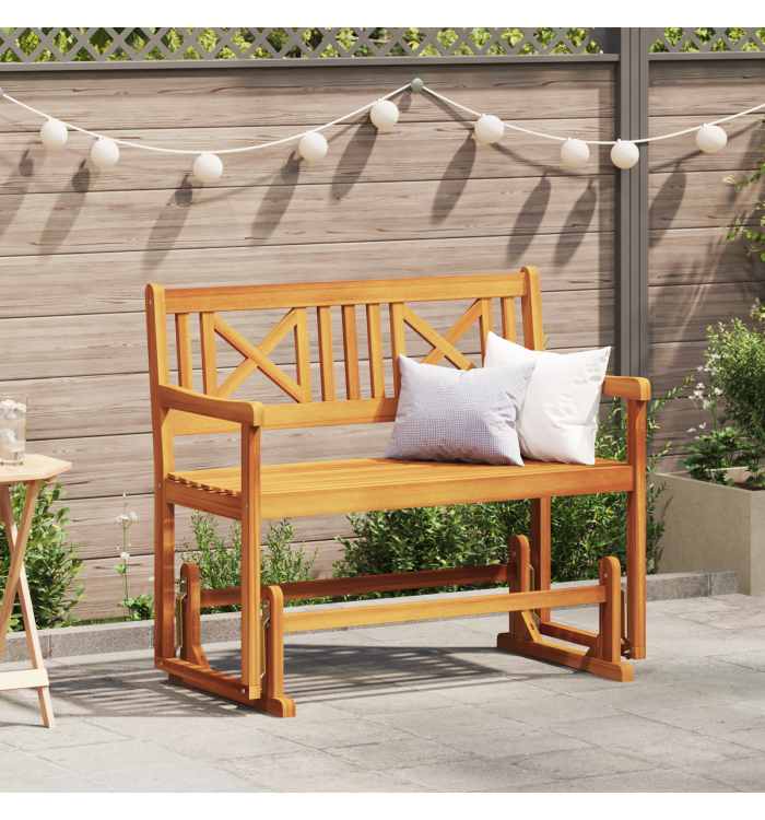 Banc basculant de jardin 2 places 110x59x97 cm Bois massif Acacia | Mobilier & Déco