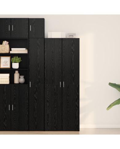 Haut de buffet Chêne Noir 70x42,5x185 cm Bois d'ingénierie | Mobilier & Déco