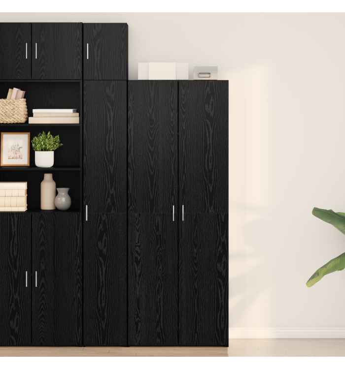Haut de buffet Chêne Noir 70x42,5x185 cm Bois d'ingénierie | Mobilier & Déco