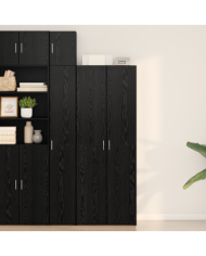 Haut de buffet Chêne Noir 70x42,5x185 cm Bois d'ingénierie | Mobilier & Déco